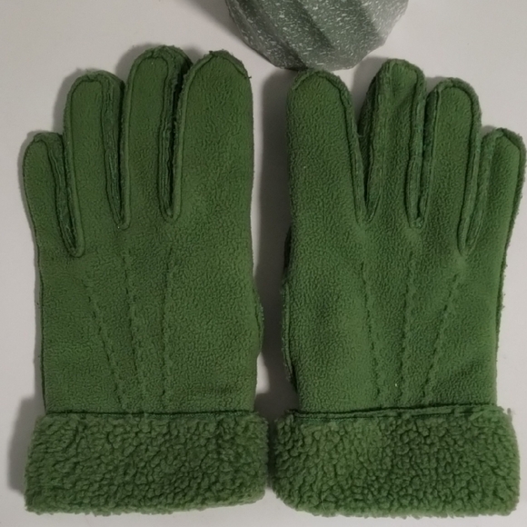 Lands' End Accessories - Lands' End Green Fleece Gloves
